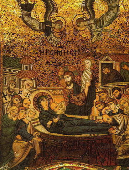 Успение. Мозаика церкви Санта-Мария дель Аммиральо