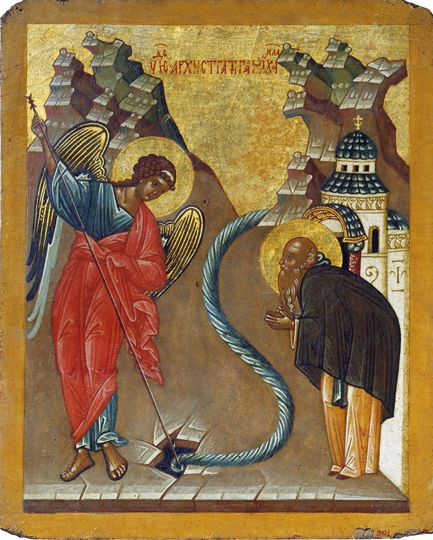 Чудо в Хонех, новгородская икона, 15 век
