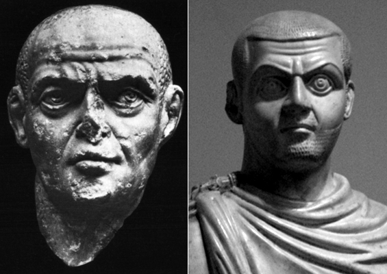 Слева Диоклетиан, справа Максимин Даза