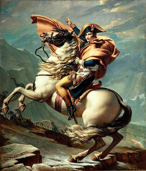 Наполеон переходит Альпы. Жак Луи Давид