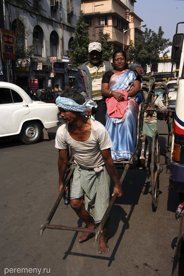 Индия, Калькутта, рикша. Фото: Глеб Давыдов
